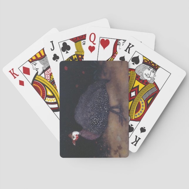 Speckled Guineafowl Bird (av Jan Mankes) Casinokort (Baksidan)