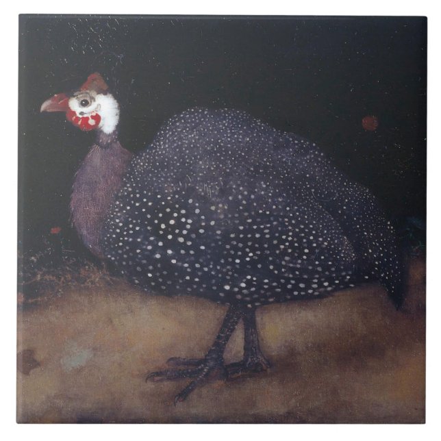 Speckled Guineafowl Bird (av Jan Mankes) Kakelplatta (Framsidan)