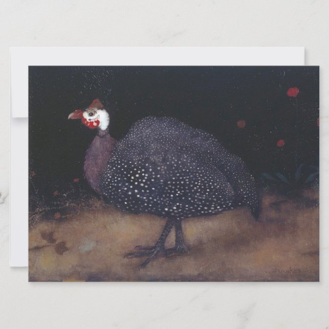 Speckled Guineafowl Bird (av Jan Mankes) Kort (Framsida)