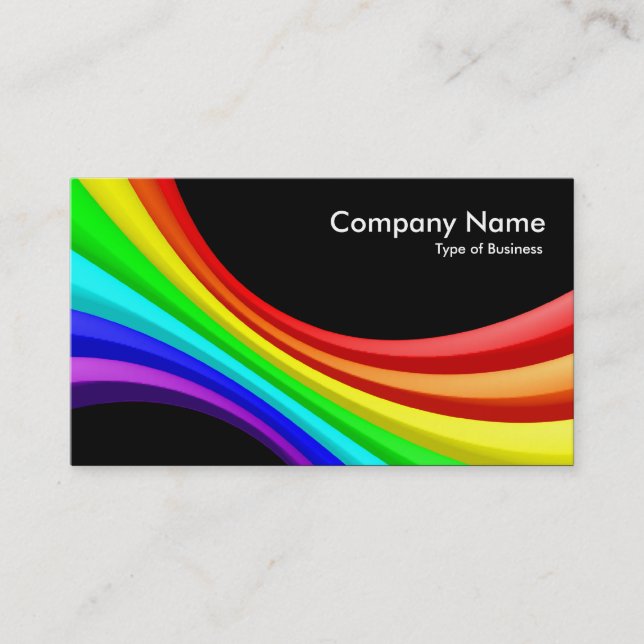 Specrum Curve 3d - svart Visitkort (Framsida)