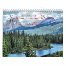 Spectacular Canadian Mountains and Sjöar Calendar