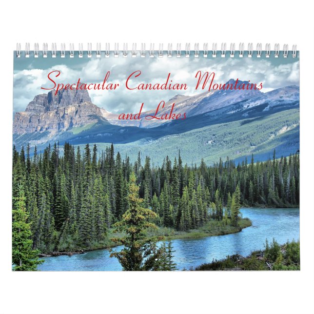 Spectacular Canadian Mountains and Sjöar Calendar Kalender (Omslag)