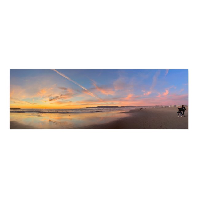 Spectacular Golden Hour Sunset - Venedig Beach, CA Fototryck (Framsidan)