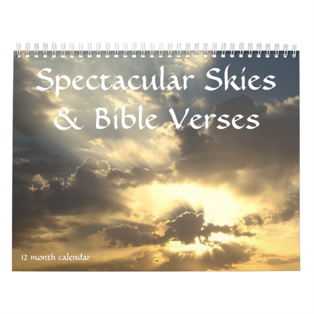 Spectacular Himlar & Bible Verses 12 månaders kale Kalender (Omslag)