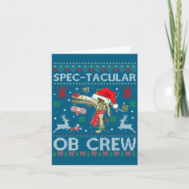Spectacular Ob Crew Speculum Ugly Xmas Sweater Obg Kort (Framsida)