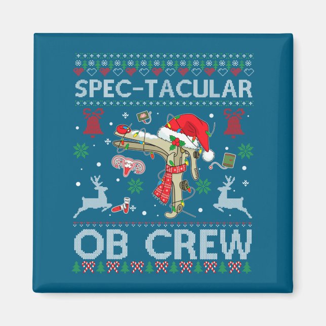 Spectacular Ob Crew Speculum Ugly Xmas Sweater Obg Magnet (Framsidan)
