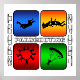Spectacular Parachuting Poster