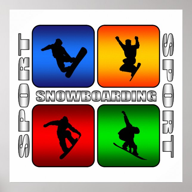 Spectaculär snöbordning poster (Framsidan)