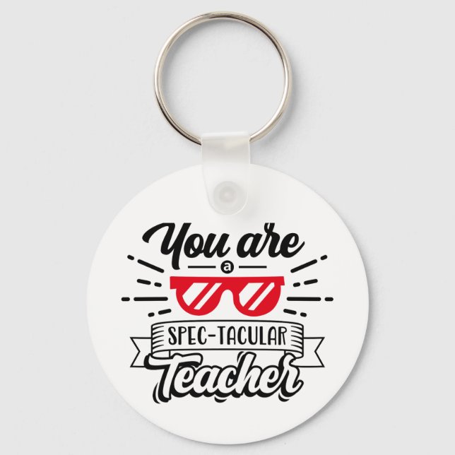 Spectacular Teacher Funny Pun Keychains Nyckelring (Framsida)