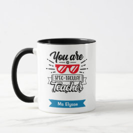 Spectacular Teacher Funny Pun Teacher-uppskattning Mugg