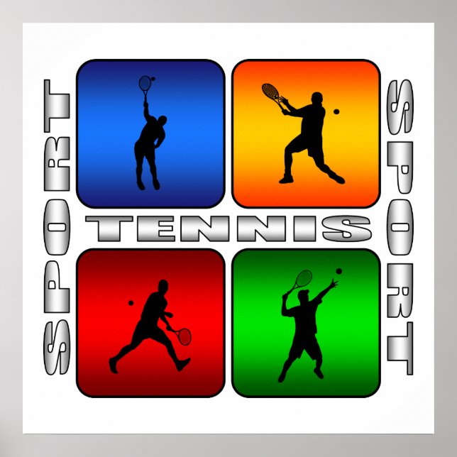 Spectaculär tennis (manlig) poster (Framsidan)