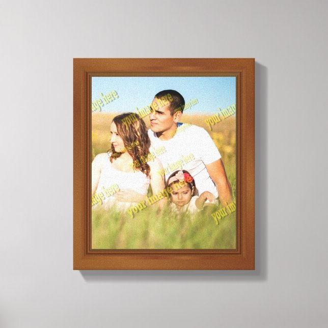 Spectaculärt Wood Ram Vacker Fantastisk Blank Canvastryck (Framsida)