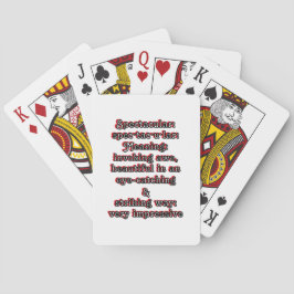Spectakulär: Definition spec·tac·u·lar Casinokort