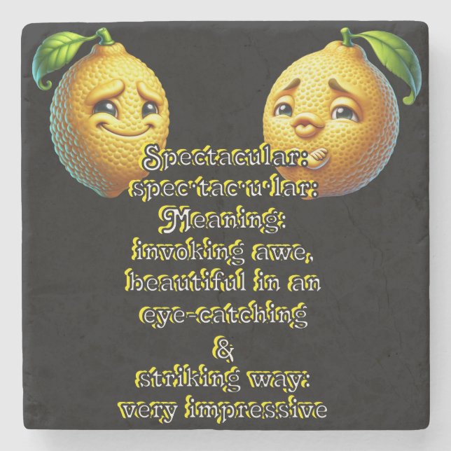Spectakulär: Definition spec·tac·u·lar Stenunderlägg (Framsidan)