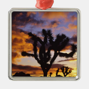 Spectakulär soluppgång vid Joshua Tree National Pa Julgransprydnad Metall