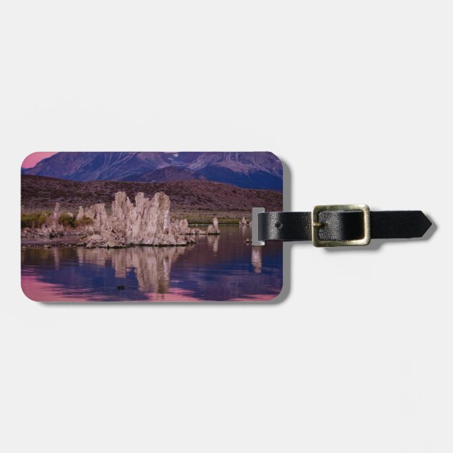 Spectakulära Mono Lake i skuggan Bagagebricka (Horisontell Framsida)