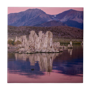 Spectakulära Mono Lake i skuggan Kakelplatta