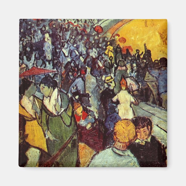 Spectators in Arena at Arles Van Gogh Fine Art Magnet (Framsidan)