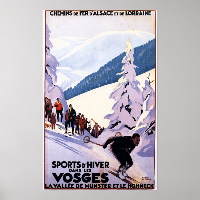 Spectators Watching Skier Poster (Framsidan)