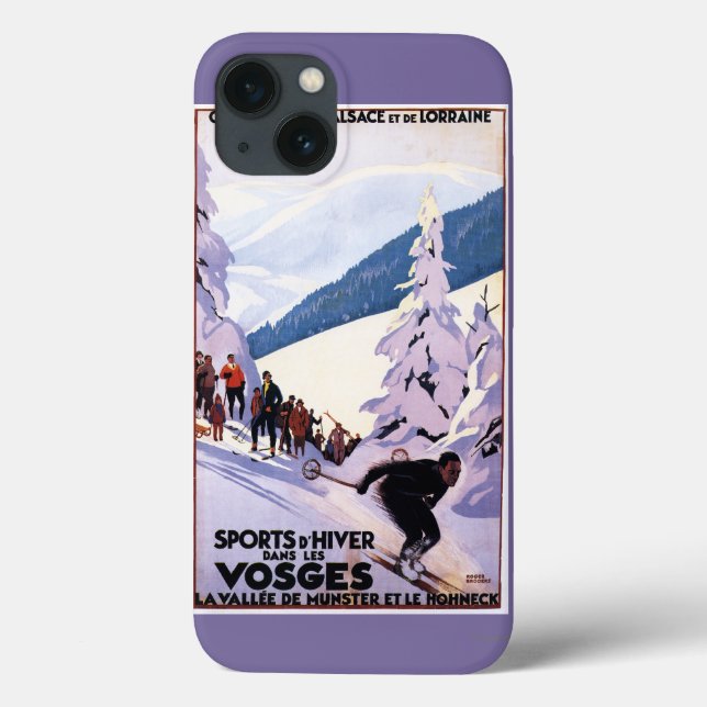 Spectators Watching Skier Poster (Baksida)