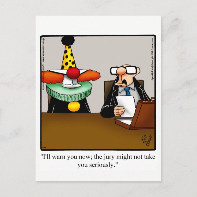 Spectickles från Funny Lawyer Humor Postcard Vykort (Framsida)