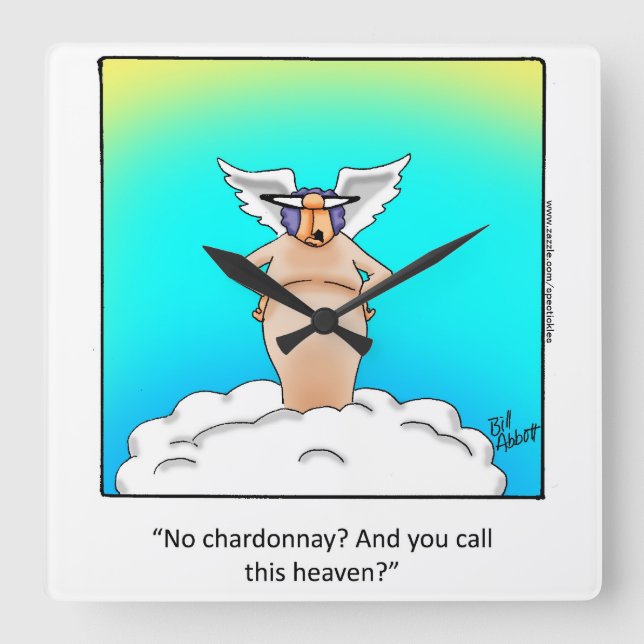 "Spectickles"-musklippsgåva från vin Humor Fyrkantig Klocka (Framsida)