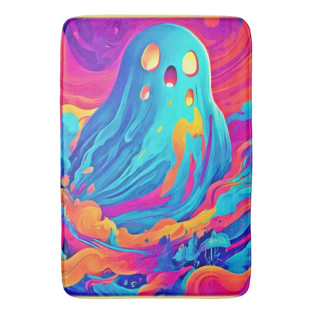 Spectral Ghost Halloween Art Badrumsmatta (Framsidan (Vertikal))