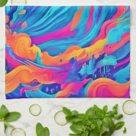 Spectral Ghost Halloween-konst Kökshandduk