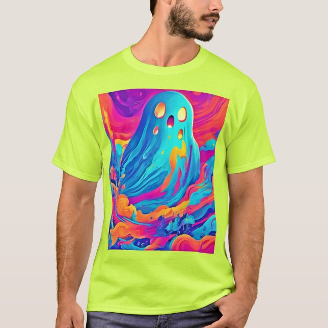 Spectral Ghost Halloween-konst T Shirt (Framsida)