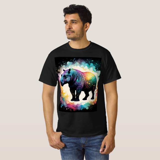 Spectral Hippo: En holografisk resa T Shirt (Hel framsida)