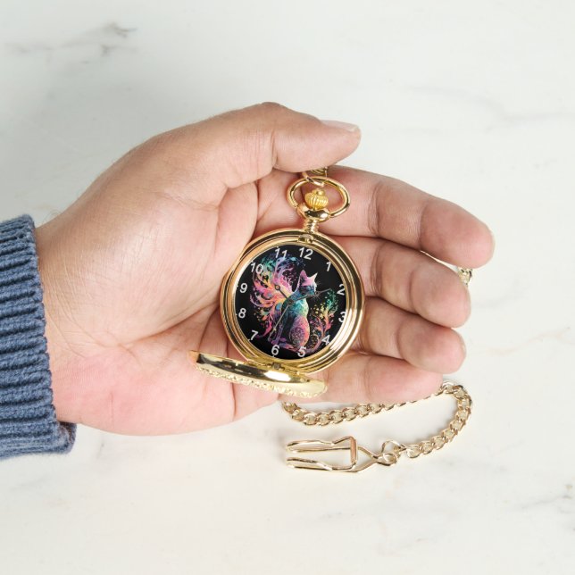 Spectral Holographical Cat: A Prism of Elegance Armbandsur (Hand)