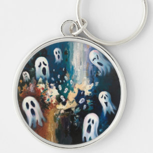 Spectral Ring Rund Silverfärgad Nyckelring