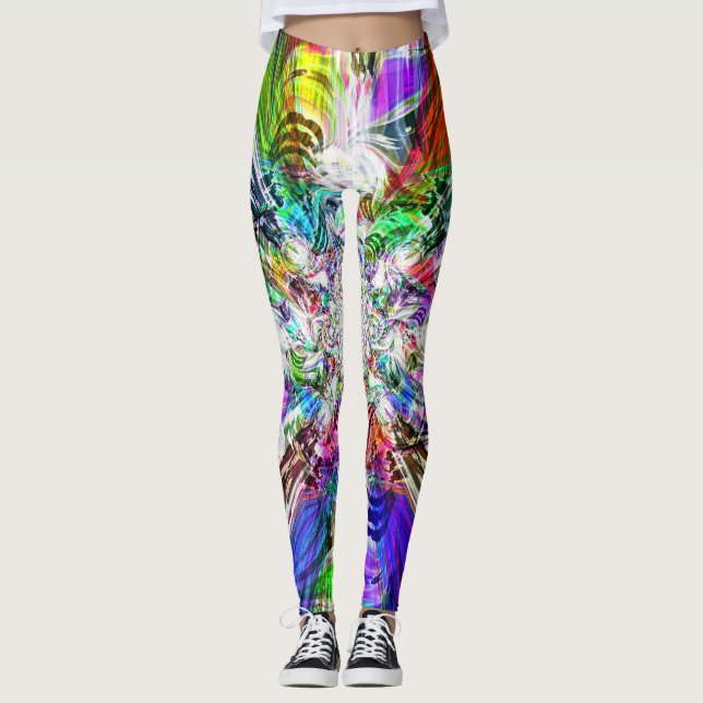 Spectraldiamantbalkar Leggings (Framsida)