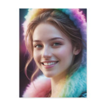 Spectrum Dreamer: Iridescent Regnbågsporträtt