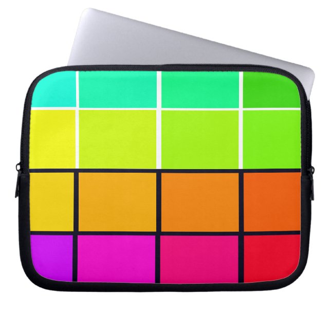 Spectrum färgrika 6 Zippered det mjuka bärbar Laptop Sleeve (Framsidan)