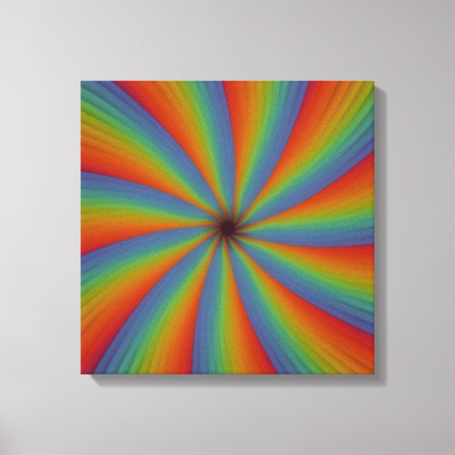 Spectrum Spin – Radiant Chromatic Spiral Canvastryck (Framsida)