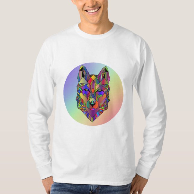 Spectrum Wolf Abstract design t-shirt  (Framsida)