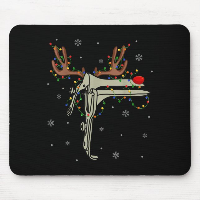 Speculum Reindeer Xmas Light Medical Ob Gyn Nurse  Musmatta (Framsidan)