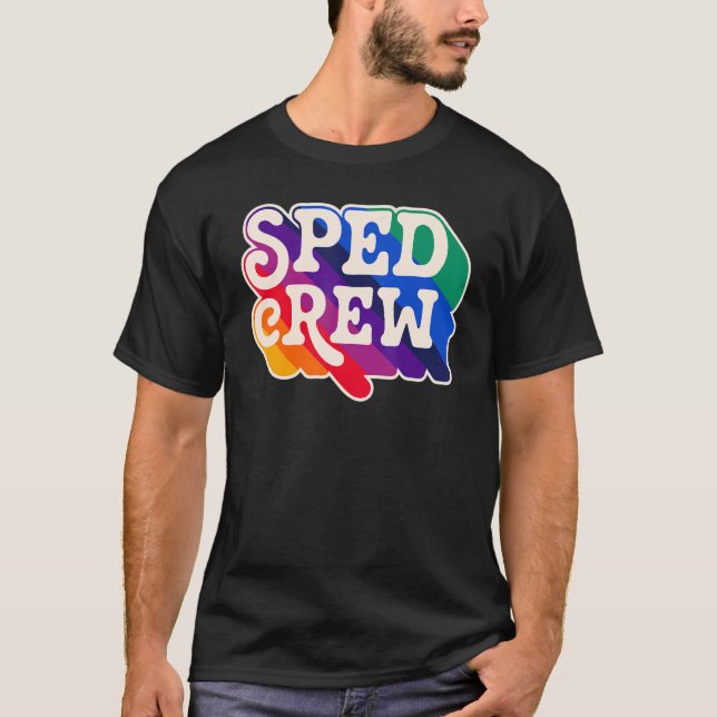 SPED Crew Special Education Teacher Speducator Ret T Shirt (Framsida)