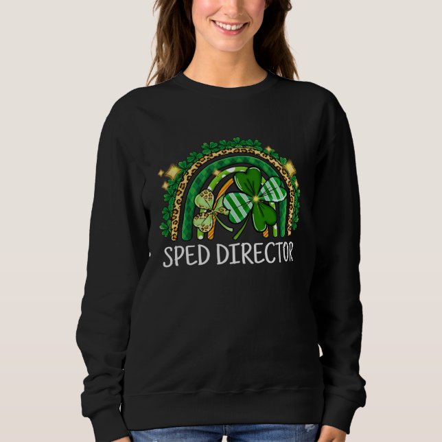 Sped Director Rainbow Lucky St Patrick's Day Shamr T Shirt (Framsida)