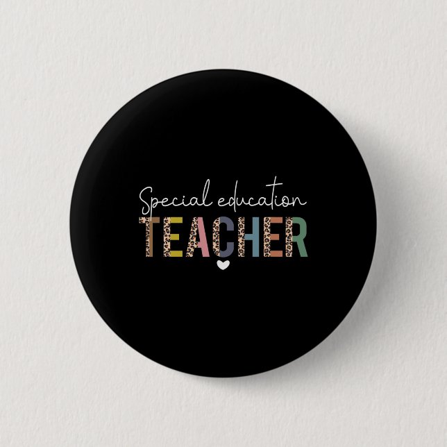 Sped Ed Speciell Education Teacher Sped Leopard Bo Knapp (Framsida)