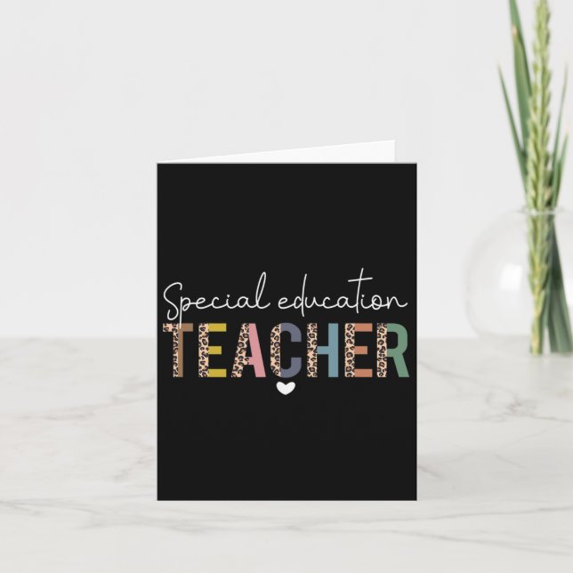 Sped Ed Speciell Education Teacher Sped Leopard Bo Kort (Framsida)