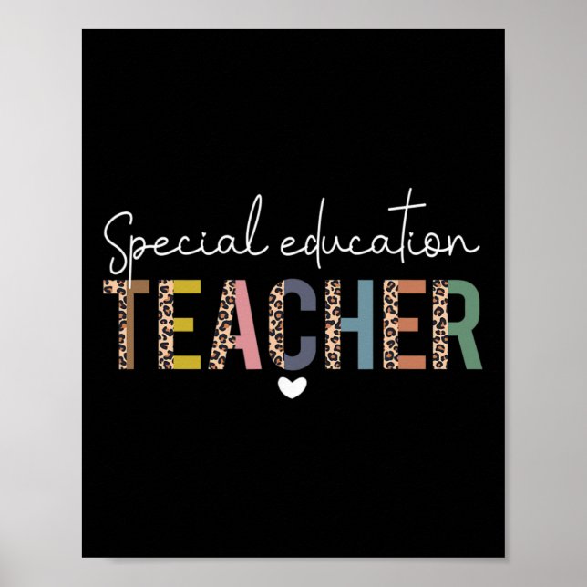 Sped Ed Speciell Education Teacher Sped Leopard Bo Poster (Framsidan)