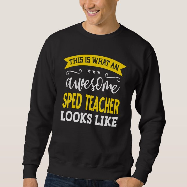 SPED Lacher-jobbtitel Medarbetare Funny Worker SPE Lång Ärmad Tröja (Framsida)