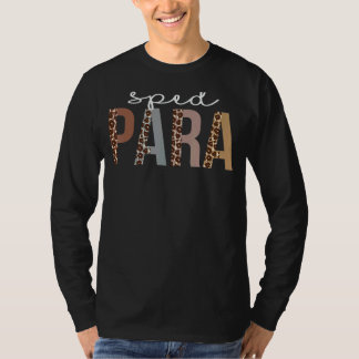 Sped para leopard-uppskattning för kvinnor i arbet t shirt