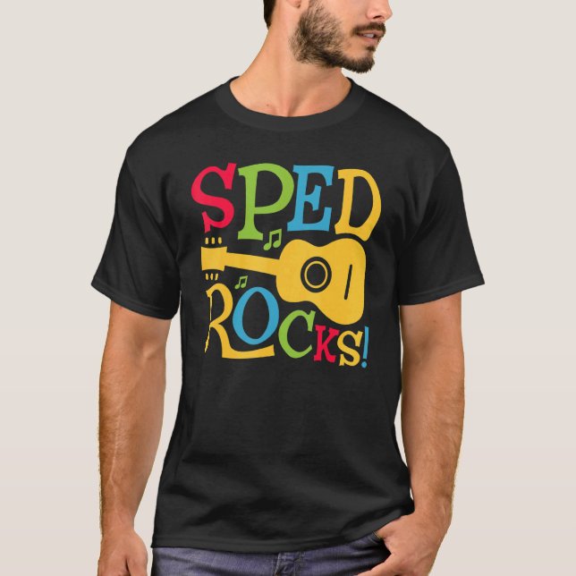 SPED Rocks Special Education Teacher Speducator Wo T Shirt (Framsida)