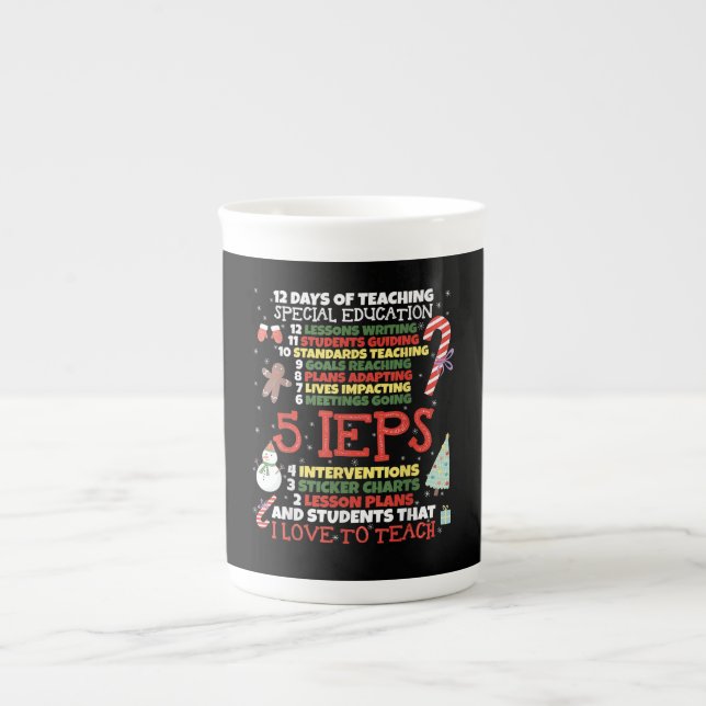 SPED School Tee Speciellare lärare Benporslin Mugg (Framsidan)