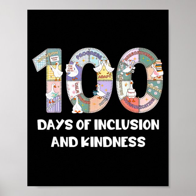 SPED Silly Autism 100 Days School Teacher Goose In Poster (Framsidan)