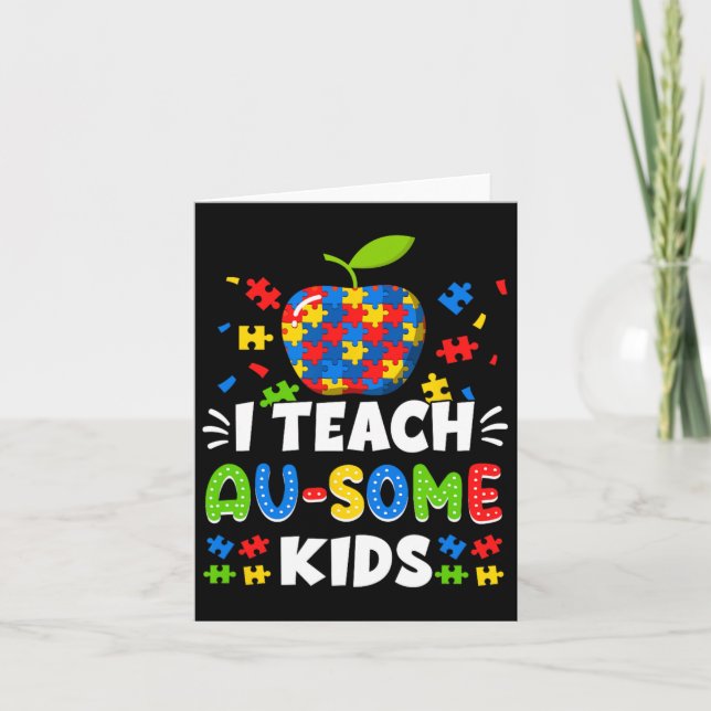 Sped Speciell Education I Teach Au-some Kids Rainb Kort (Framsida)