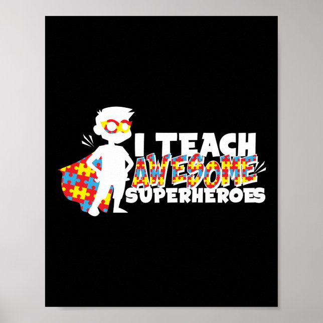 Sped Speciell Education I Teach Fantastisk Superhe Poster (Framsidan)